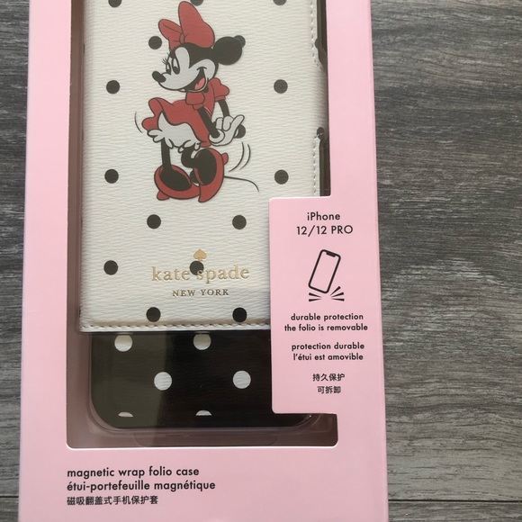 Disney x Kate Spade New York Minnie Mouse Magnetic Folio Case iPhone 12/12 PRO - Picture 9 of 9
